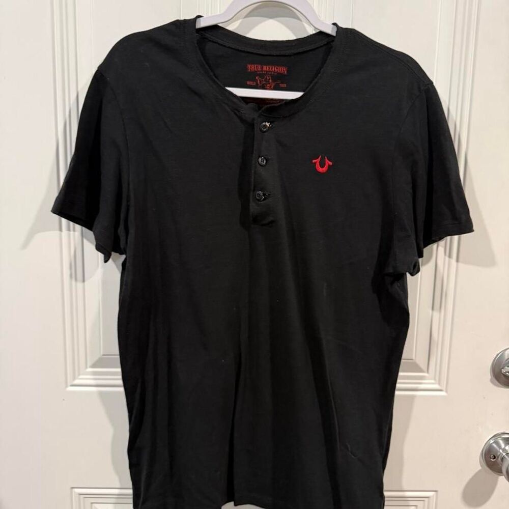 True-religion Men's Black Henley